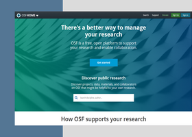 Open Science Framework — онлайн-инструмент для поддержки исследовательских процессов